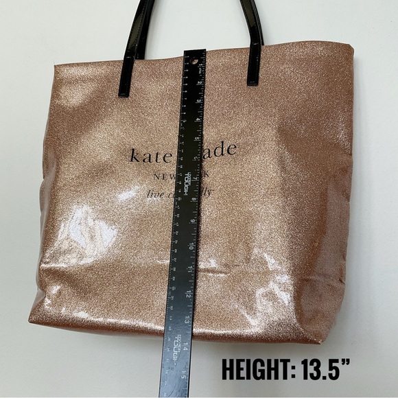 Kate Spade Rose Gold Glitter Tote Bag NWOT - Picture 10 of 16